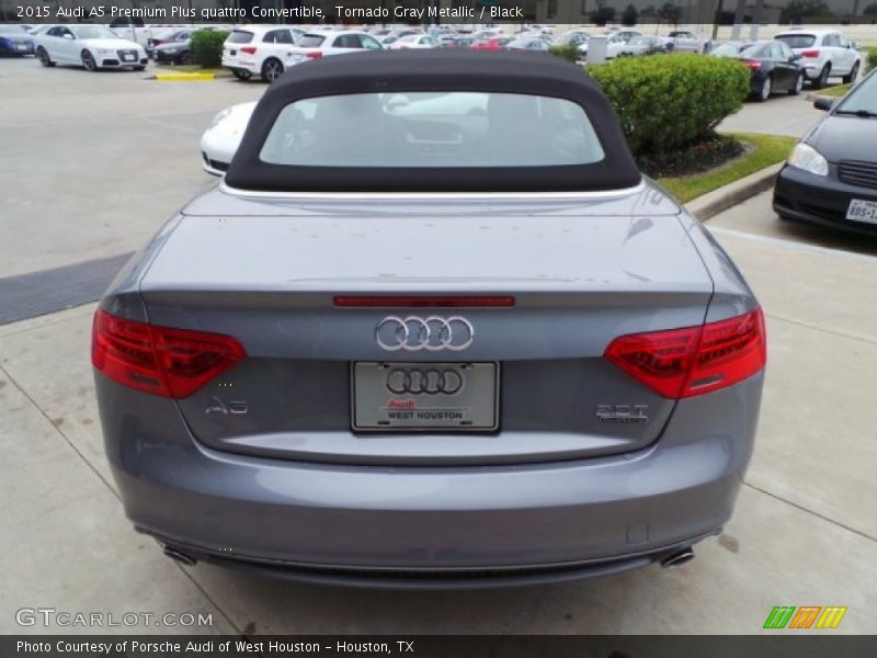 Tornado Gray Metallic / Black 2015 Audi A5 Premium Plus quattro Convertible