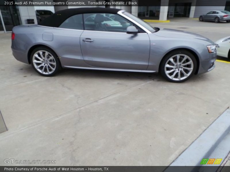 Tornado Gray Metallic / Black 2015 Audi A5 Premium Plus quattro Convertible