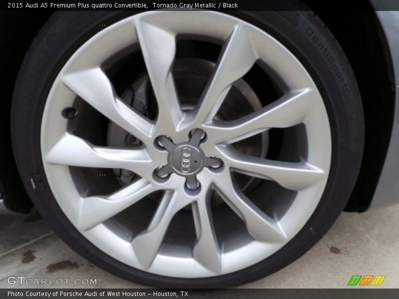 Tornado Gray Metallic / Black 2015 Audi A5 Premium Plus quattro Convertible