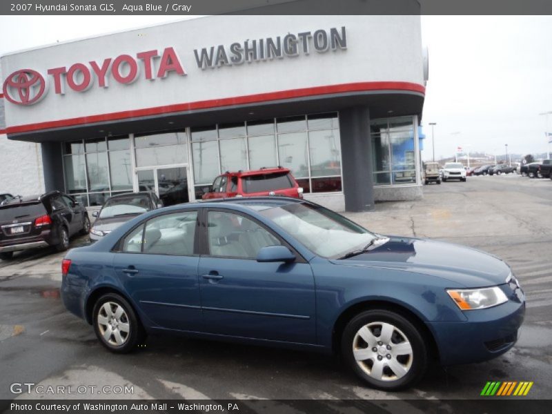 Aqua Blue / Gray 2007 Hyundai Sonata GLS