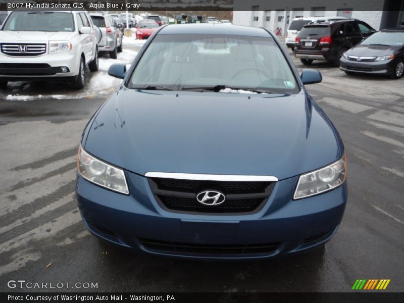 Aqua Blue / Gray 2007 Hyundai Sonata GLS