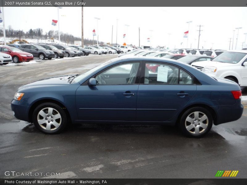 Aqua Blue / Gray 2007 Hyundai Sonata GLS