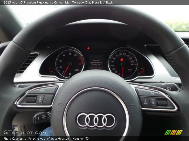Tornado Gray Metallic / Black 2015 Audi A5 Premium Plus quattro Convertible