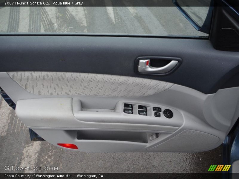 Aqua Blue / Gray 2007 Hyundai Sonata GLS