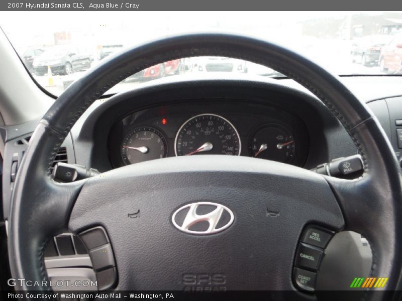 Aqua Blue / Gray 2007 Hyundai Sonata GLS