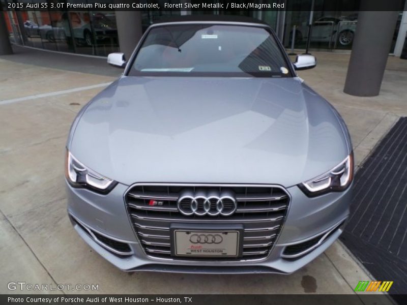 Florett Silver Metallic / Black/Magma Red 2015 Audi S5 3.0T Premium Plus quattro Cabriolet