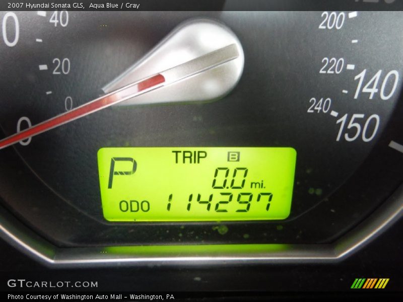 Aqua Blue / Gray 2007 Hyundai Sonata GLS