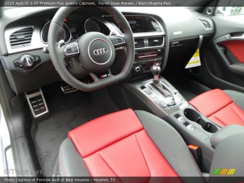  2015 S5 3.0T Premium Plus quattro Cabriolet Black/Magma Red Interior