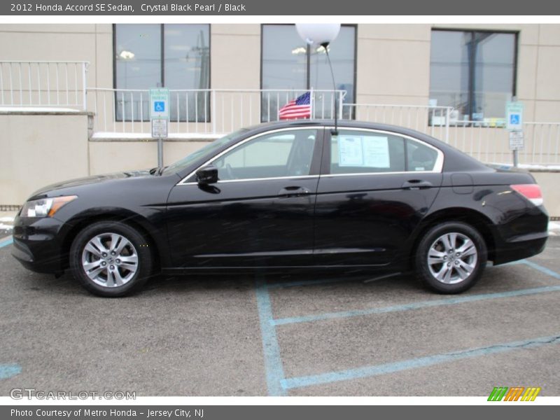 Crystal Black Pearl / Black 2012 Honda Accord SE Sedan