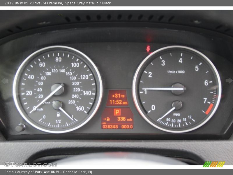 Space Gray Metallic / Black 2012 BMW X5 xDrive35i Premium