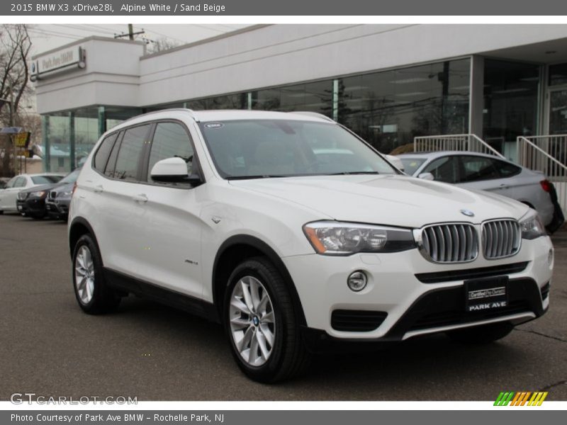 Alpine White / Sand Beige 2015 BMW X3 xDrive28i
