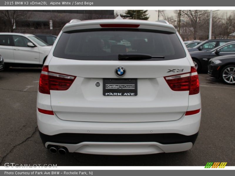 Alpine White / Sand Beige 2015 BMW X3 xDrive28i