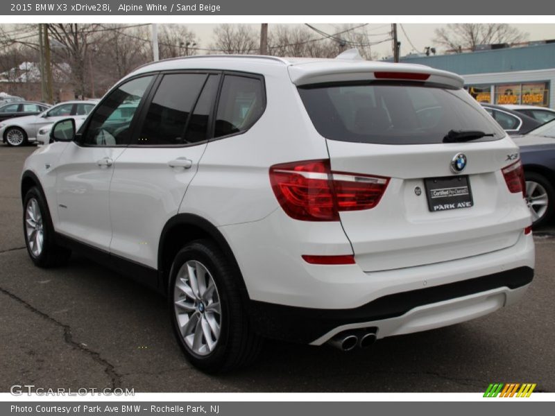 Alpine White / Sand Beige 2015 BMW X3 xDrive28i