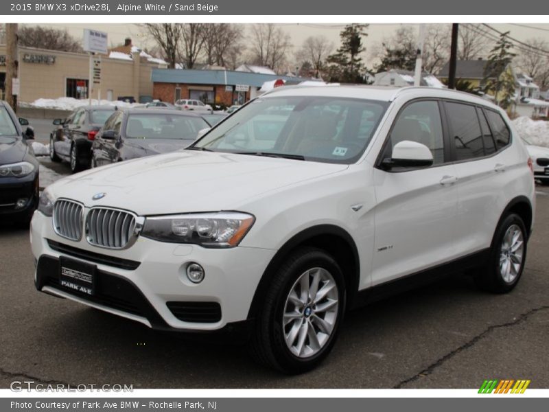 Alpine White / Sand Beige 2015 BMW X3 xDrive28i
