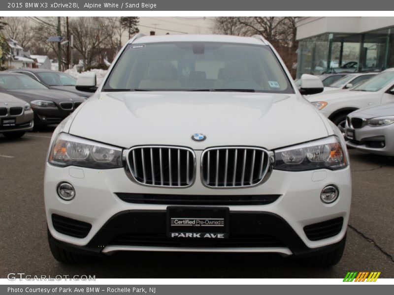Alpine White / Sand Beige 2015 BMW X3 xDrive28i