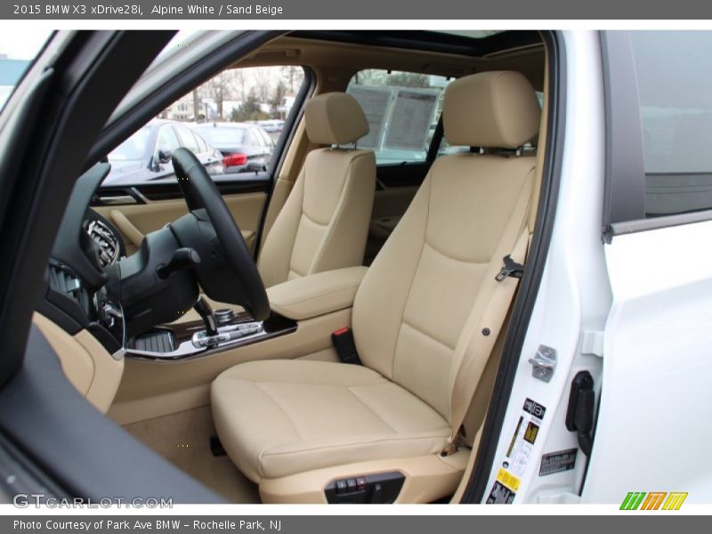 Front Seat of 2015 X3 xDrive28i