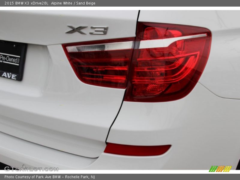 Alpine White / Sand Beige 2015 BMW X3 xDrive28i