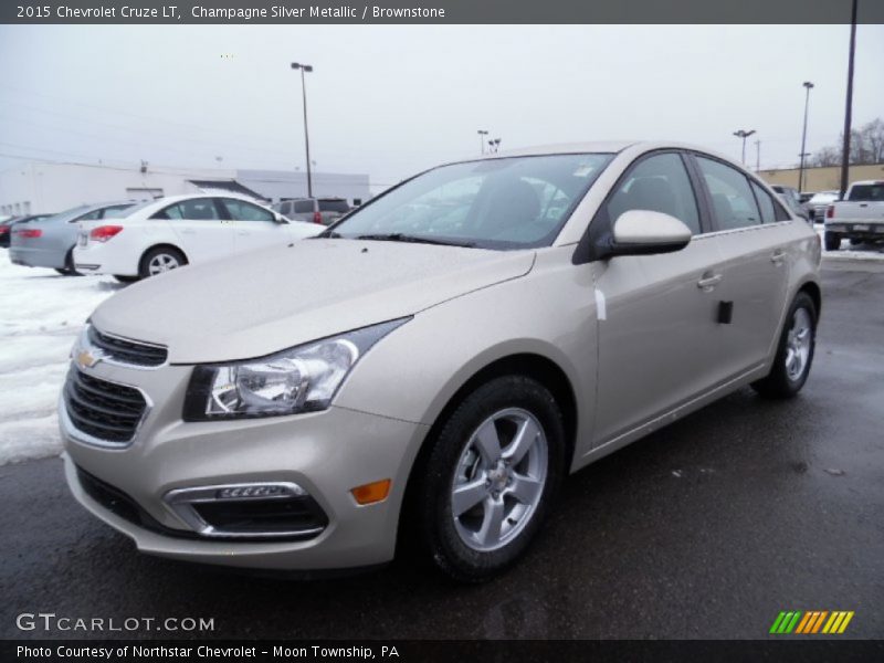 Champagne Silver Metallic / Brownstone 2015 Chevrolet Cruze LT