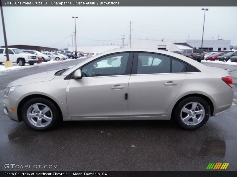 Champagne Silver Metallic / Brownstone 2015 Chevrolet Cruze LT