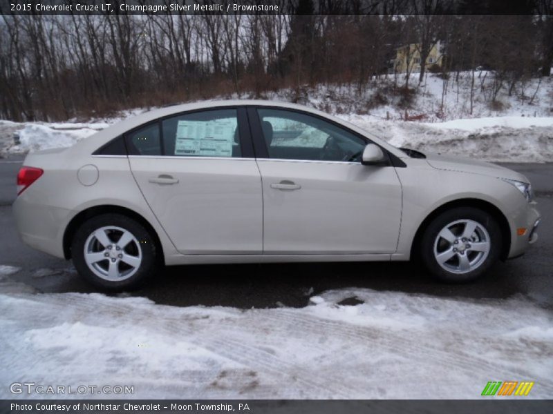 Champagne Silver Metallic / Brownstone 2015 Chevrolet Cruze LT
