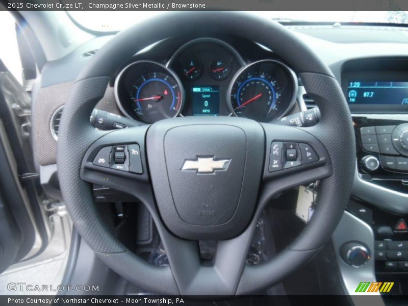 Champagne Silver Metallic / Brownstone 2015 Chevrolet Cruze LT