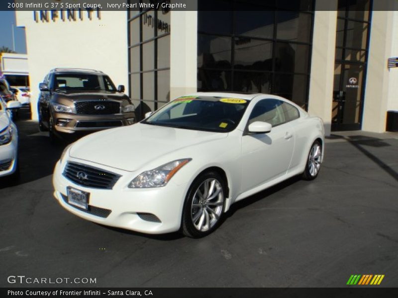 Ivory Pearl White / Graphite 2008 Infiniti G 37 S Sport Coupe
