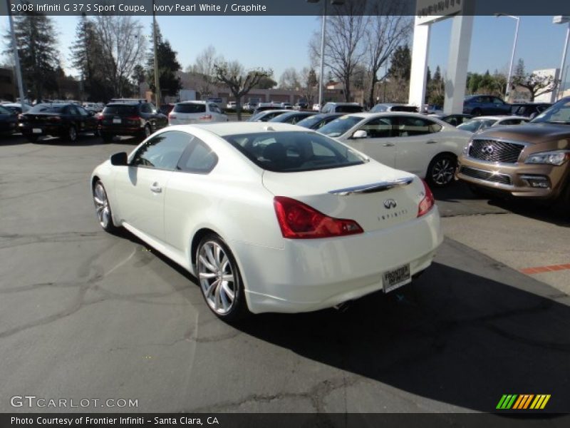Ivory Pearl White / Graphite 2008 Infiniti G 37 S Sport Coupe