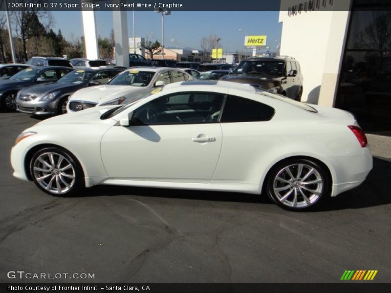 Ivory Pearl White / Graphite 2008 Infiniti G 37 S Sport Coupe