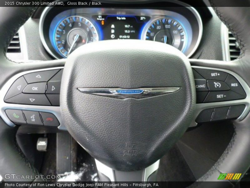 Gloss Black / Black 2015 Chrysler 300 Limited AWD