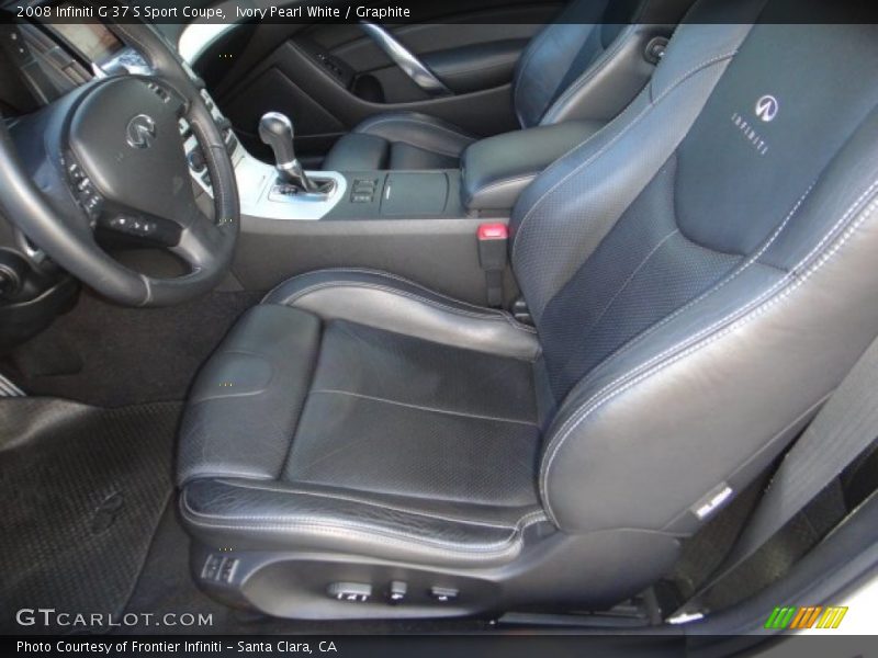 Ivory Pearl White / Graphite 2008 Infiniti G 37 S Sport Coupe