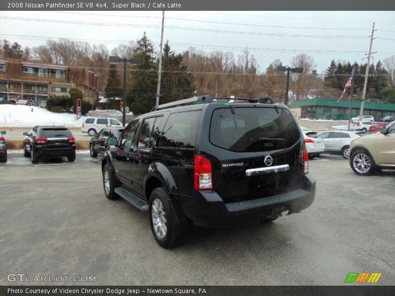 Super Black / Cafe Latte 2008 Nissan Pathfinder SE V8 4x4