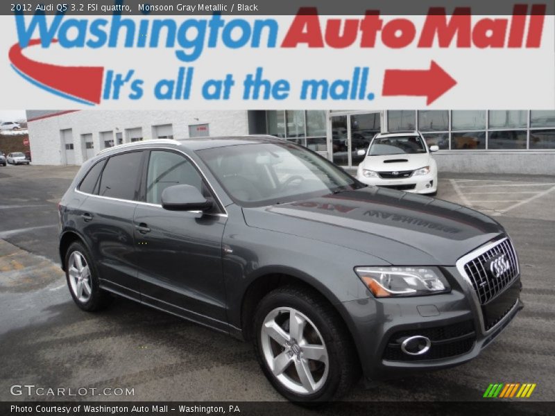 Monsoon Gray Metallic / Black 2012 Audi Q5 3.2 FSI quattro