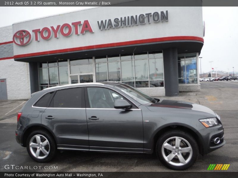 Monsoon Gray Metallic / Black 2012 Audi Q5 3.2 FSI quattro