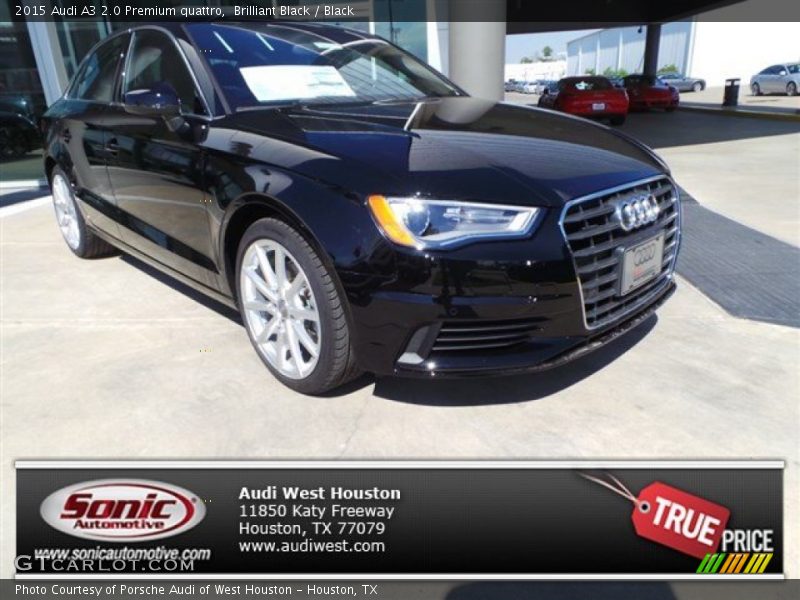 Brilliant Black / Black 2015 Audi A3 2.0 Premium quattro