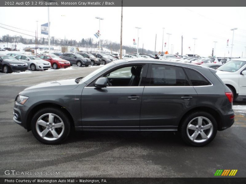Monsoon Gray Metallic / Black 2012 Audi Q5 3.2 FSI quattro