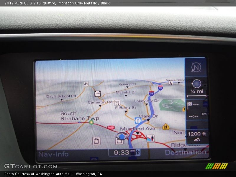 Monsoon Gray Metallic / Black 2012 Audi Q5 3.2 FSI quattro