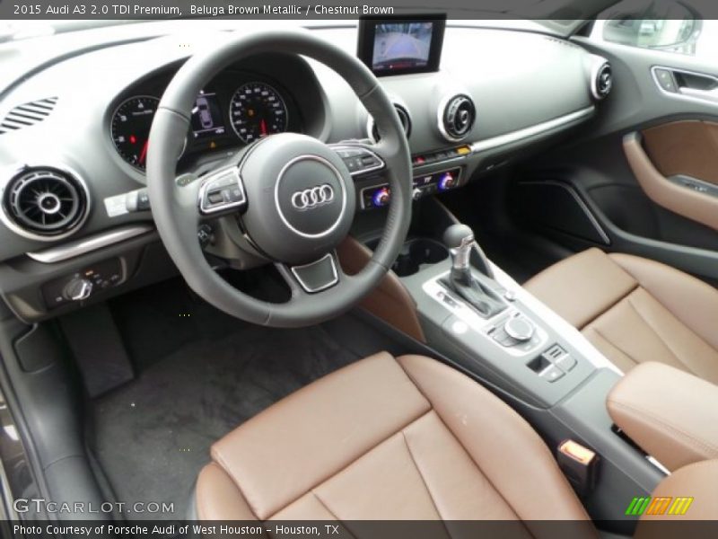 Chestnut Brown Interior - 2015 A3 2.0 TDI Premium 