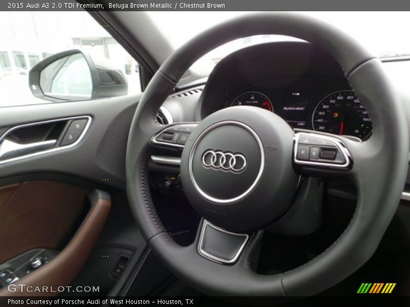 Beluga Brown Metallic / Chestnut Brown 2015 Audi A3 2.0 TDI Premium