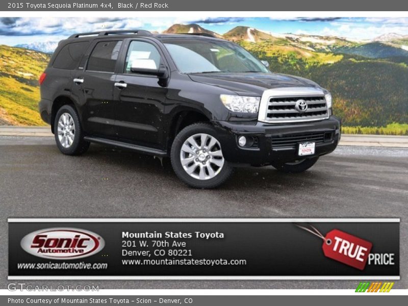 Black / Red Rock 2015 Toyota Sequoia Platinum 4x4