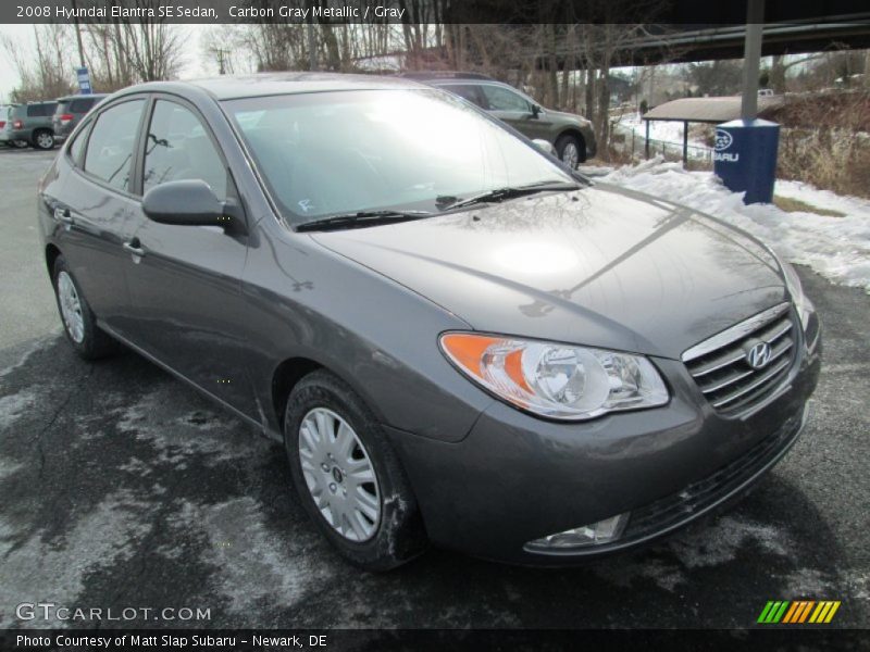 Carbon Gray Metallic / Gray 2008 Hyundai Elantra SE Sedan