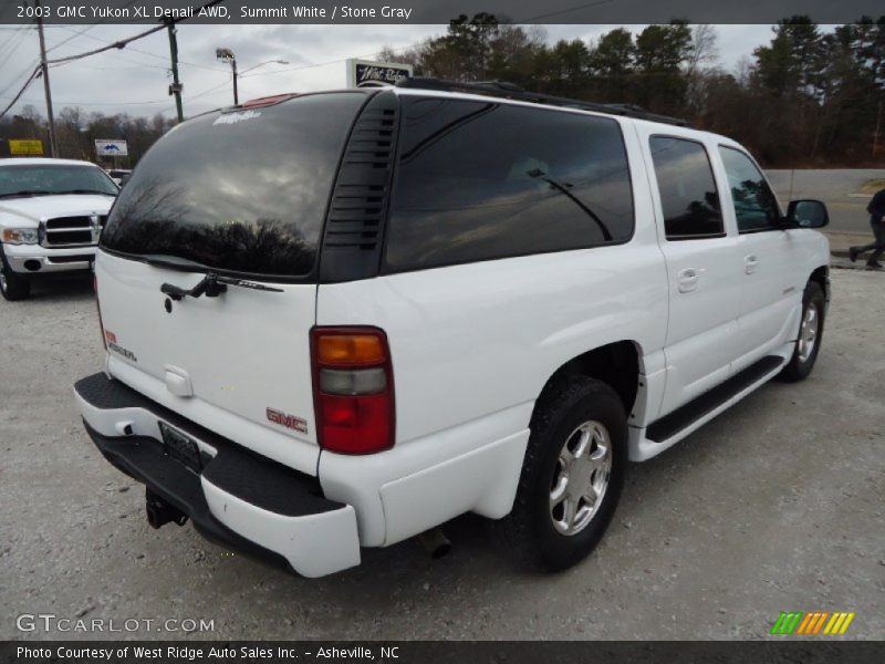Summit White / Stone Gray 2003 GMC Yukon XL Denali AWD