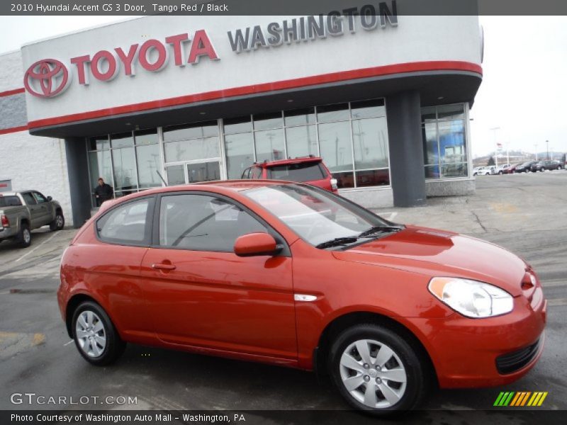 Tango Red / Black 2010 Hyundai Accent GS 3 Door