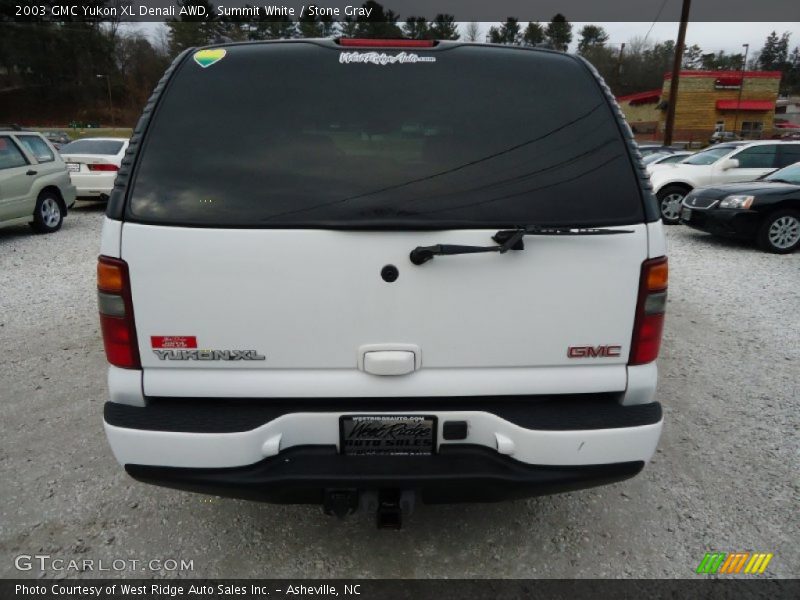 Summit White / Stone Gray 2003 GMC Yukon XL Denali AWD