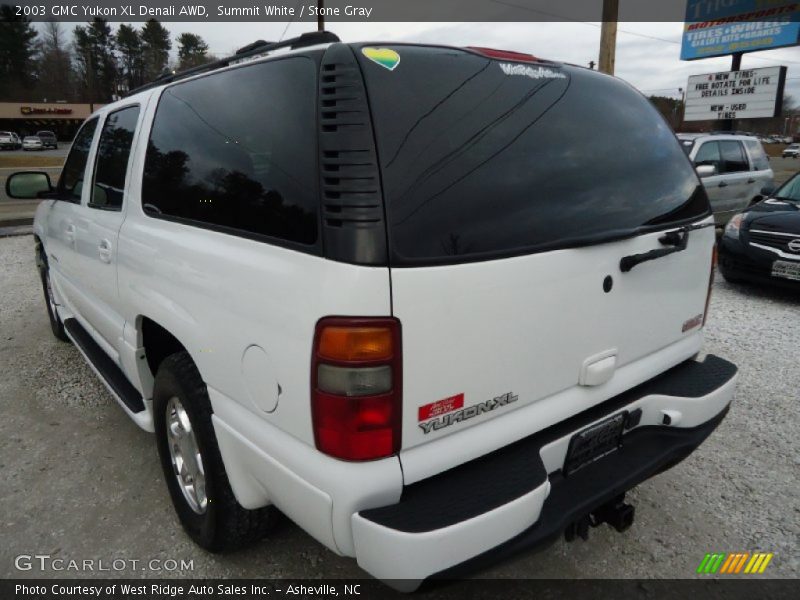 Summit White / Stone Gray 2003 GMC Yukon XL Denali AWD