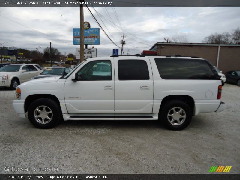 Summit White / Stone Gray 2003 GMC Yukon XL Denali AWD