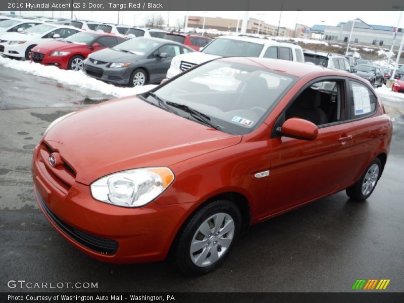 Tango Red / Black 2010 Hyundai Accent GS 3 Door