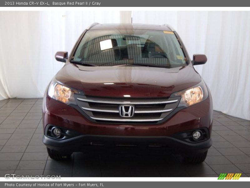 Basque Red Pearl II / Gray 2013 Honda CR-V EX-L