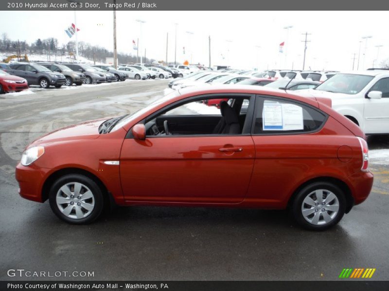 Tango Red / Black 2010 Hyundai Accent GS 3 Door