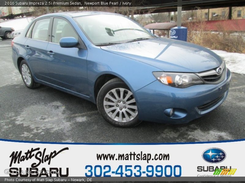Newport Blue Pearl / Ivory 2010 Subaru Impreza 2.5i Premium Sedan