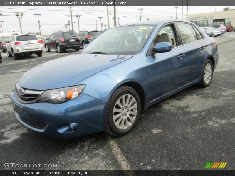 Newport Blue Pearl / Ivory 2010 Subaru Impreza 2.5i Premium Sedan